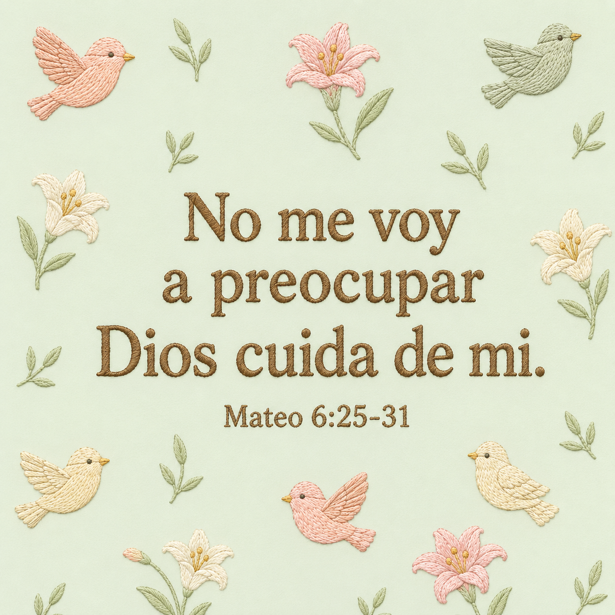 No me voy a preocupar